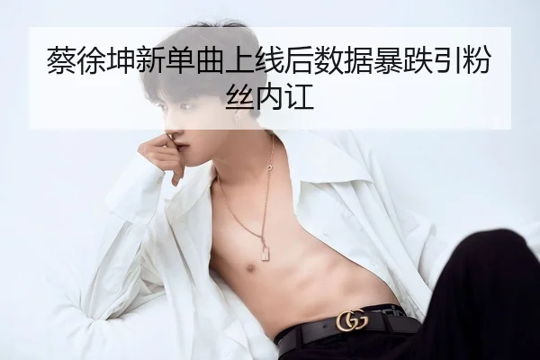 蔡徐坤新单曲上线后数据暴跌引粉丝内讧